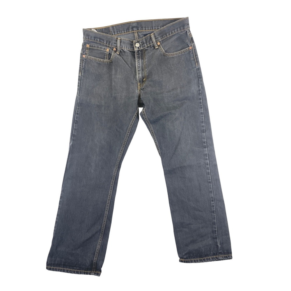 Levi's 514 Slim Straight Jeans Mens 34x30 Gray Denim Pants Casual Classic